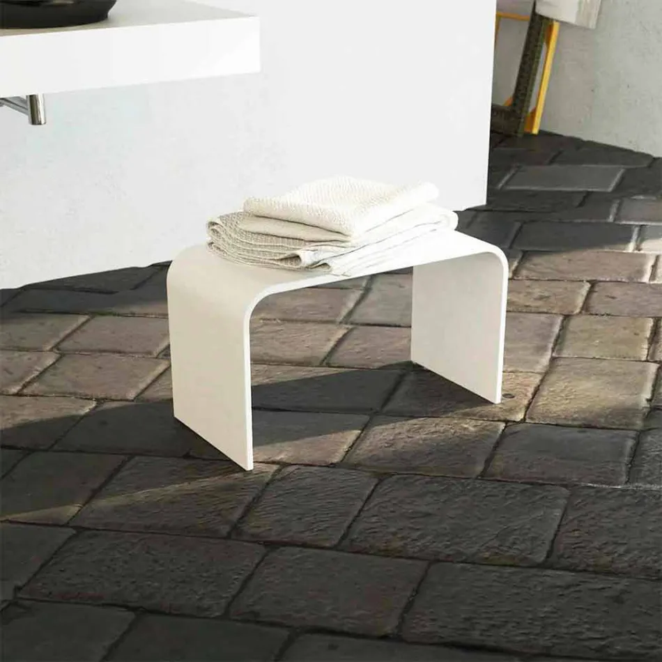 Lang design moderne badeværelse bænk produceret i Italien Recanati Viadurini