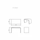 Lang design moderne badeværelse bænk produceret i Italien Recanati Viadurini