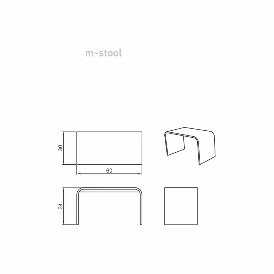 Lang design moderne badeværelse bænk produceret i Italien Recanati Viadurini