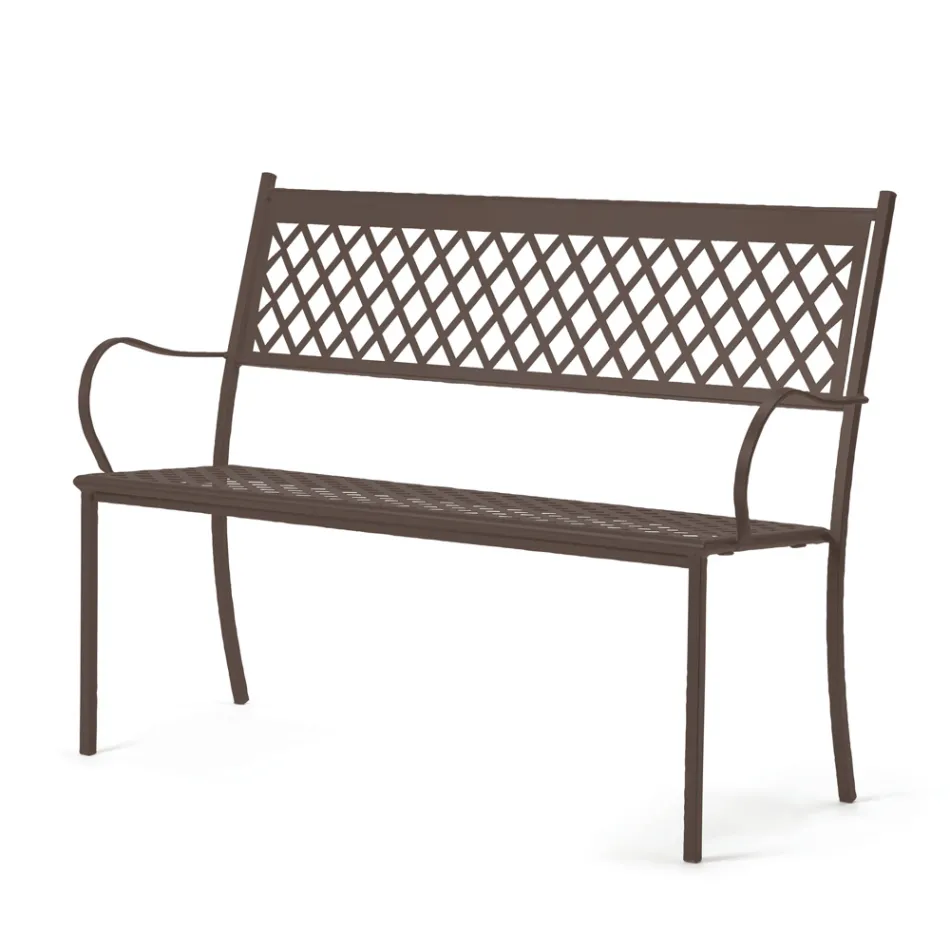 Stabelbar udendørs bænk i galvaniseret stål fremstillet i Italien - Celia Viadurini