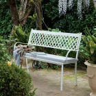 Stabelbar udendørs bænk i galvaniseret stål fremstillet i Italien - Celia Viadurini