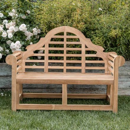 Udendørsbænk lavet udelukkende af teaktræ - Ankomst Viadurini