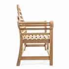 Rustik Design Teak Træ Havebænk - Simonia Viadurini