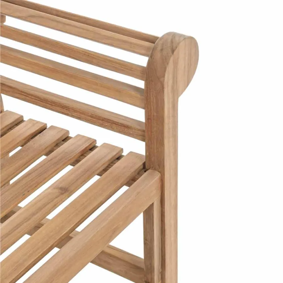 Rustik Design Teak Træ Havebænk - Simonia Viadurini