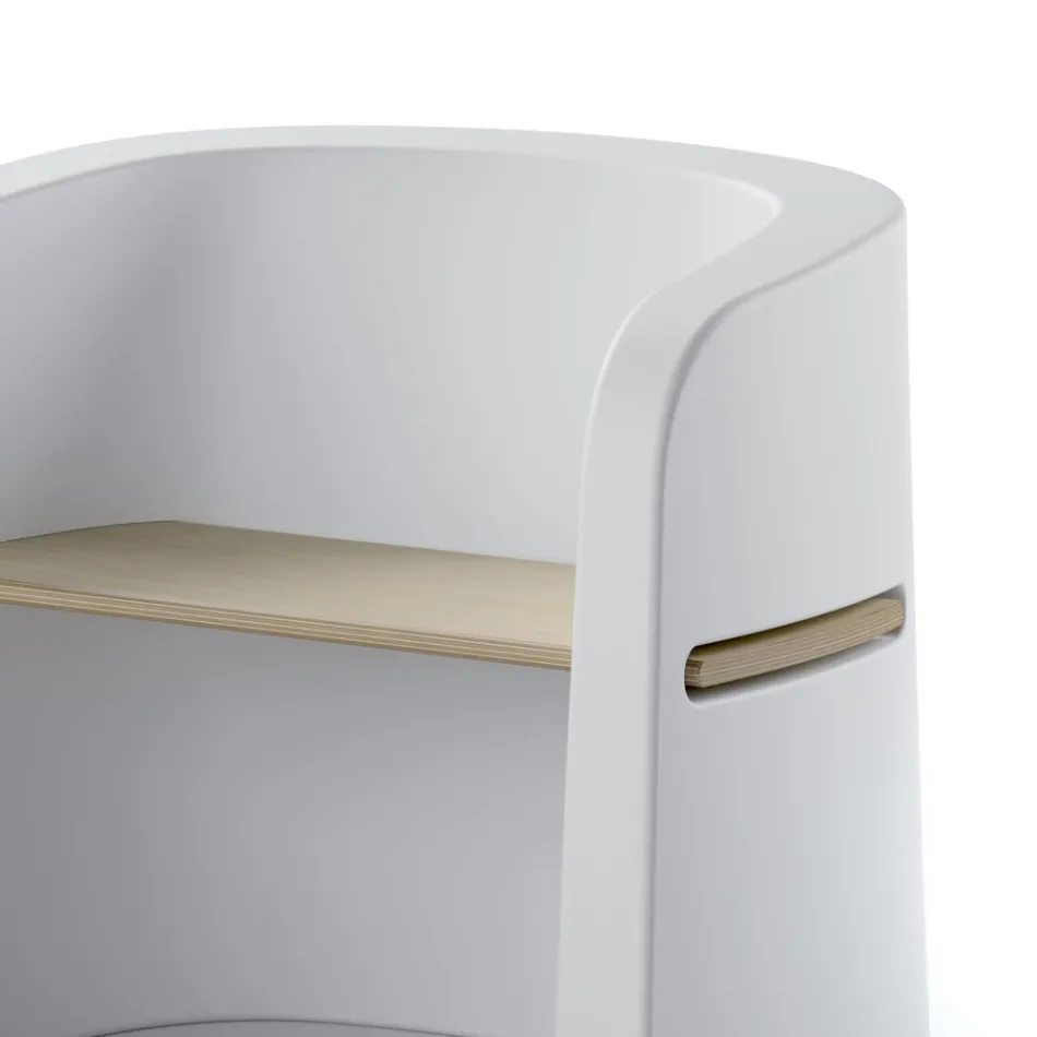 Havebænk i polyethylen og birketræ Fremstillet i Italien - Talula Viadurini