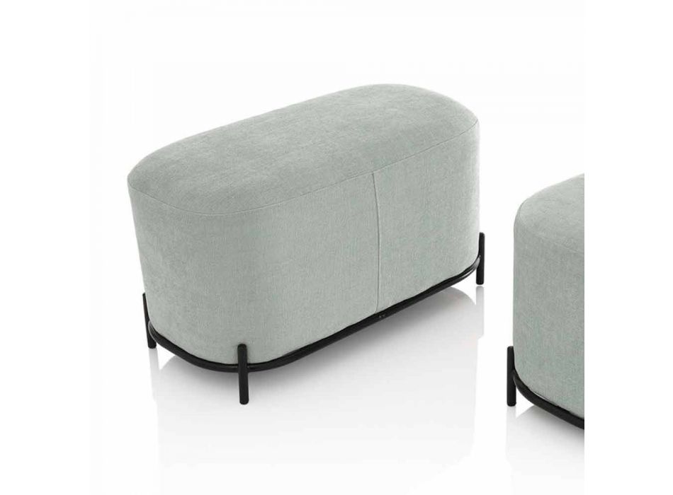 Bænk til stue eller soveværelse i Mint Green Design Fabric - Ambrogia Viadurini