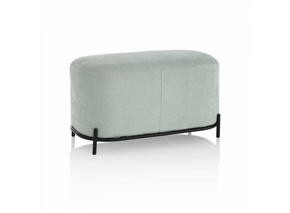 Bænk til stue eller soveværelse i Mint Green Design Fabric - Ambrogia Viadurini