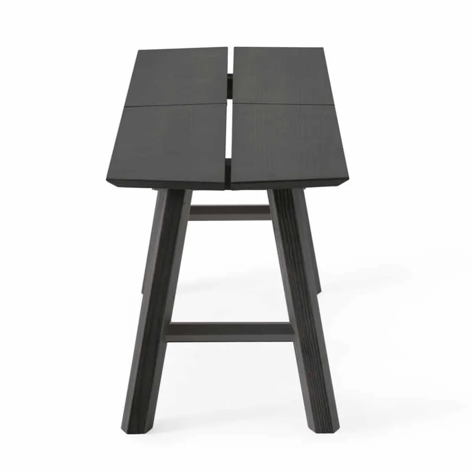 Moderne designbænk i asketræ med fineret sæde - Andria Viadurini