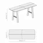 Moderne designbænk i asketræ med fineret sæde - Andria Viadurini