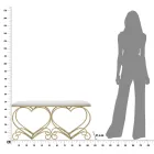 Bænk i guldjern med sæde polstret og dækket af stof - Alchimia Viadurini