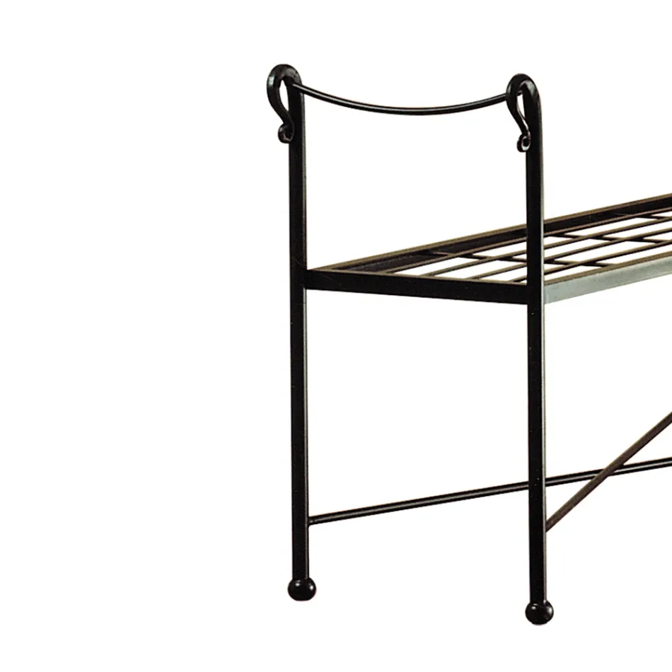 Rørformet jernbænk i forskellige finish lavet i Italien - Prag Viadurini