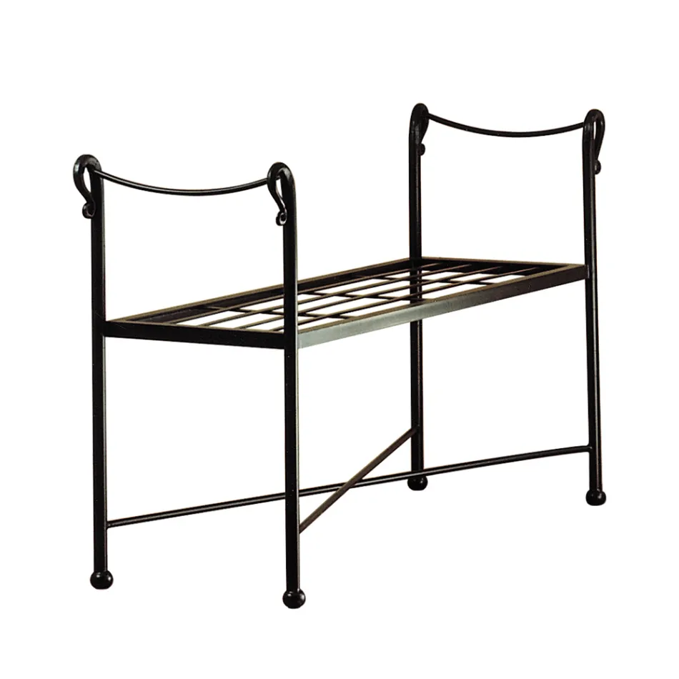 Rørformet jernbænk i forskellige finish lavet i Italien - Prag Viadurini