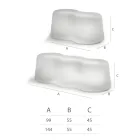 Bølget udendørs bænk i polyethylen Fremstillet i Italien - Brenda Viadurini