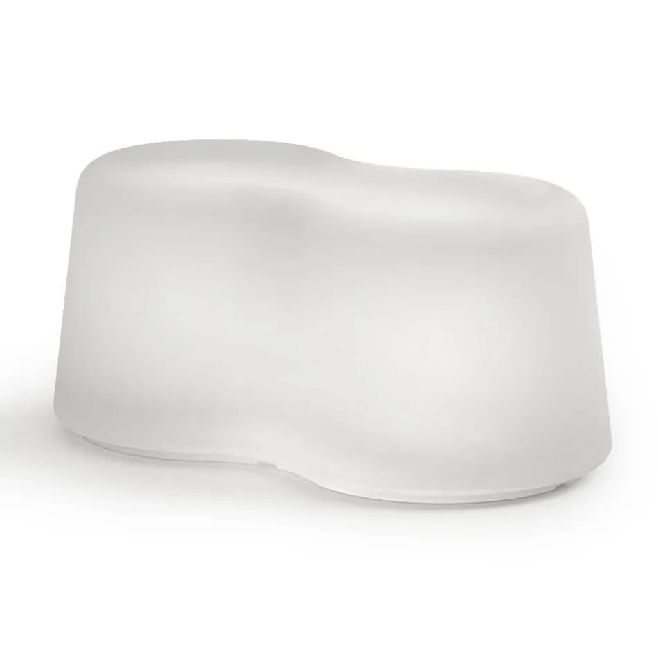 Bølget udendørs bænk i polyethylen Fremstillet i Italien - Brenda Viadurini