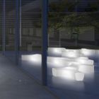 Lysende havebænk i polyethylen med LED Made in Italy - Galatea Viadurini