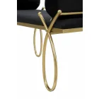 Moderne design rektangulær bænk i jern, MDF og stof - Hærdning Viadurini