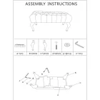 Shabby Chic bænk i træ med sæde i quiltet stof - Rocchetta Viadurini