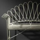 2-personers havebænk i elfenbensfarvet metalfinish - Glue Viadurini