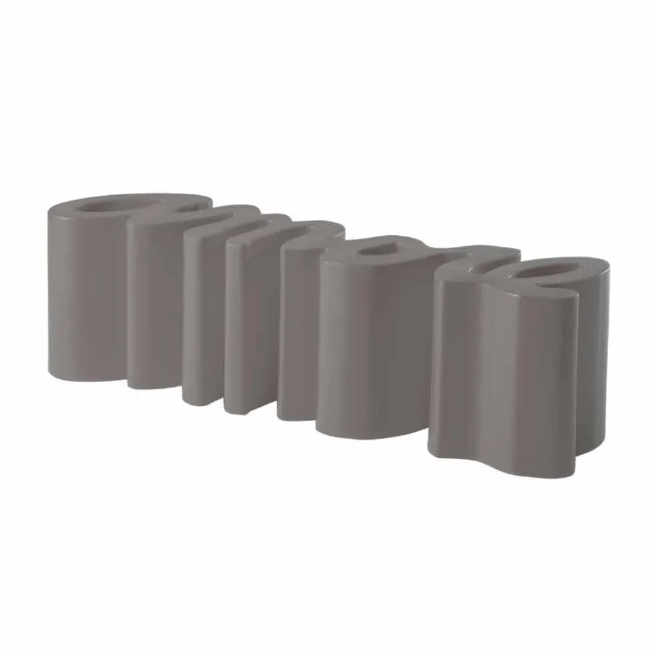 Farvet designbænk Slide Kærlighed moderne lavet i Italien Viadurini