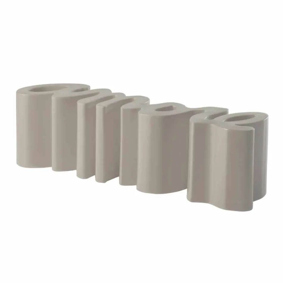 Farvet designbænk Slide Kærlighed moderne lavet i Italien Viadurini