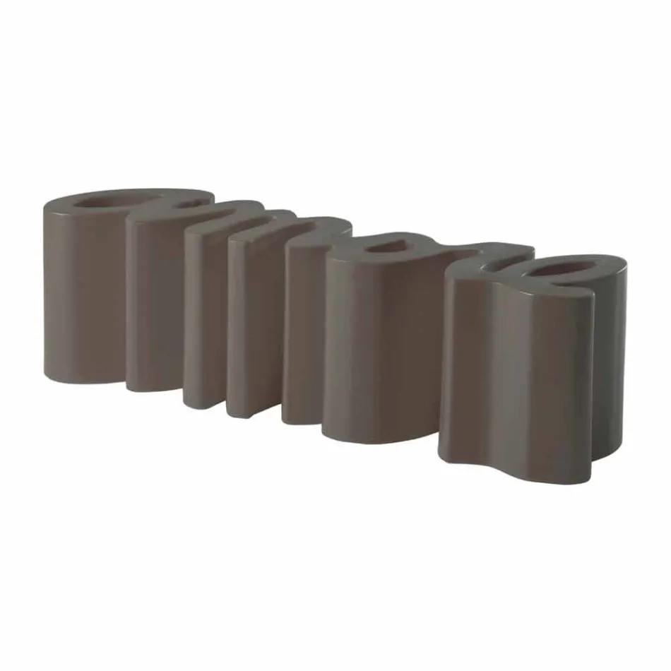 Farvet designbænk Slide Kærlighed moderne lavet i Italien Viadurini