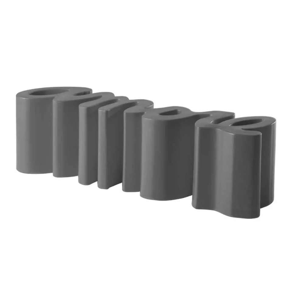 Farvet designbænk Slide Kærlighed moderne lavet i Italien Viadurini