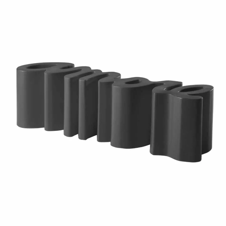 Farvet designbænk Slide Kærlighed moderne lavet i Italien Viadurini