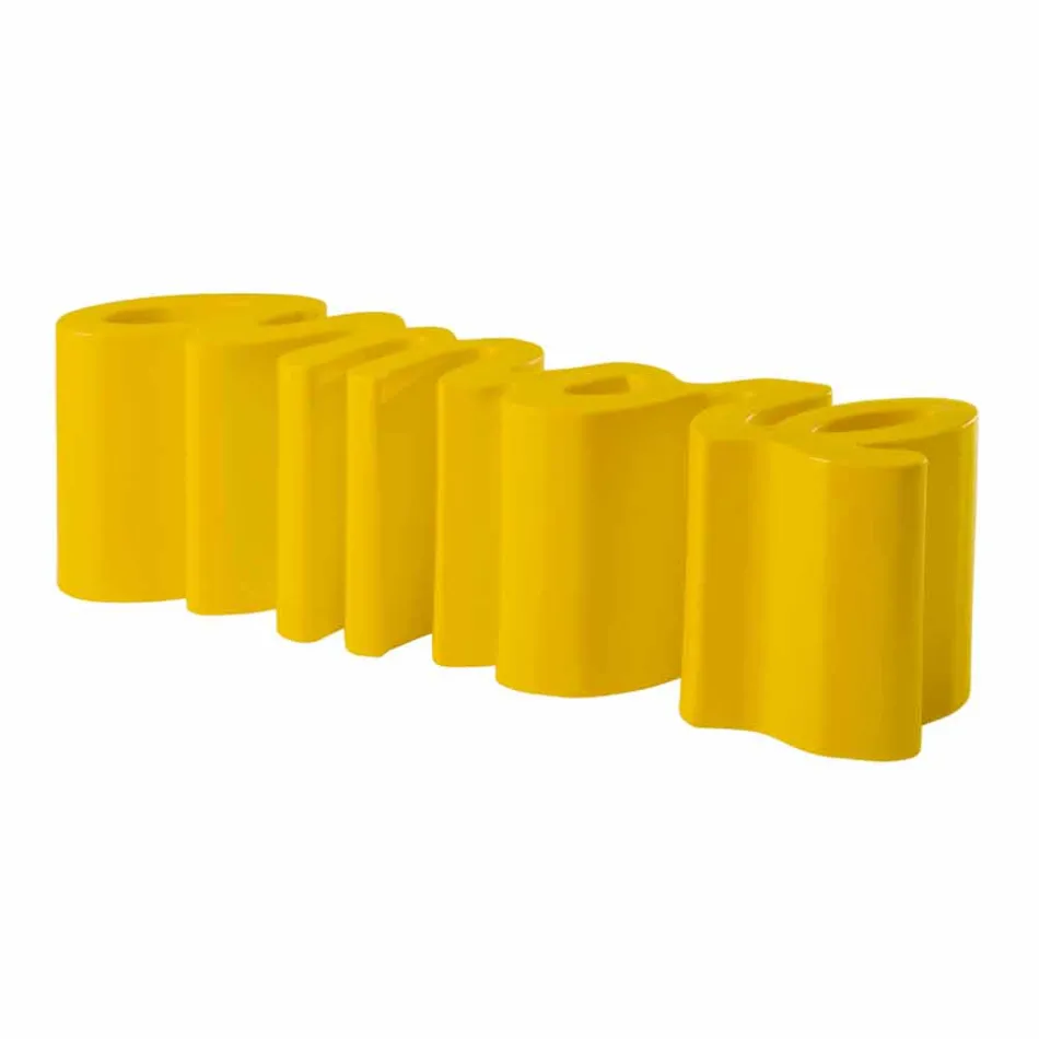 Farvet designbænk Slide Kærlighed moderne lavet i Italien Viadurini