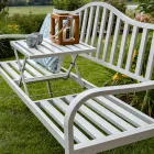 Udendørs bænk lavet af metal med udtrækkeligt bord - Graffetta Viadurini