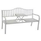 Udendørs bænk lavet af metal med udtrækkeligt bord - Graffetta Viadurini