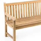 Havebænk i naturlig teaktræ i forskellige størrelser - Yggdrasil Viadurini