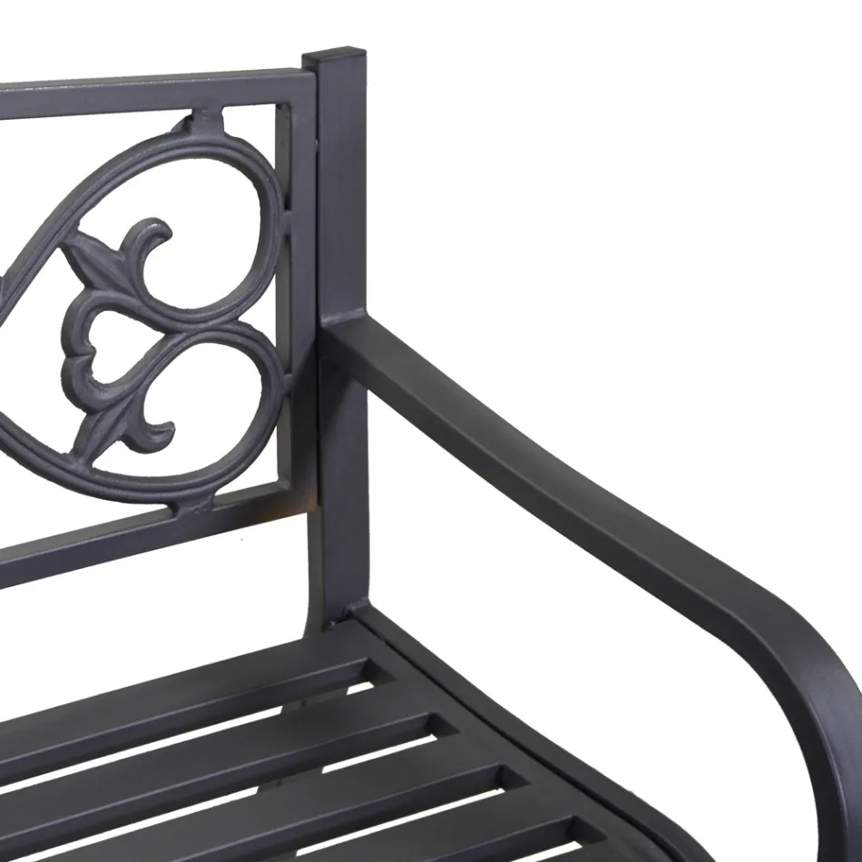 Havebænk lavet af metal med forskellige overflader - hæftemaskine Viadurini