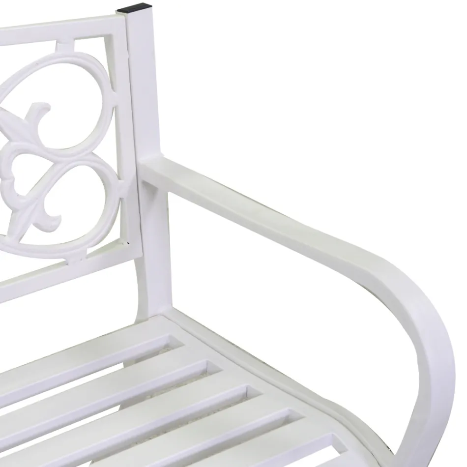 Havebænk lavet af metal med forskellige overflader - hæftemaskine Viadurini