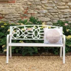 Havebænk lavet af metal med forskellige overflader - hæftemaskine Viadurini