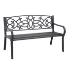 Havebænk lavet af metal med forskellige overflader - hæftemaskine Viadurini