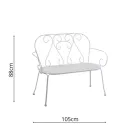 Havebænk lavet udelukkende af metal - Arkiv Viadurini