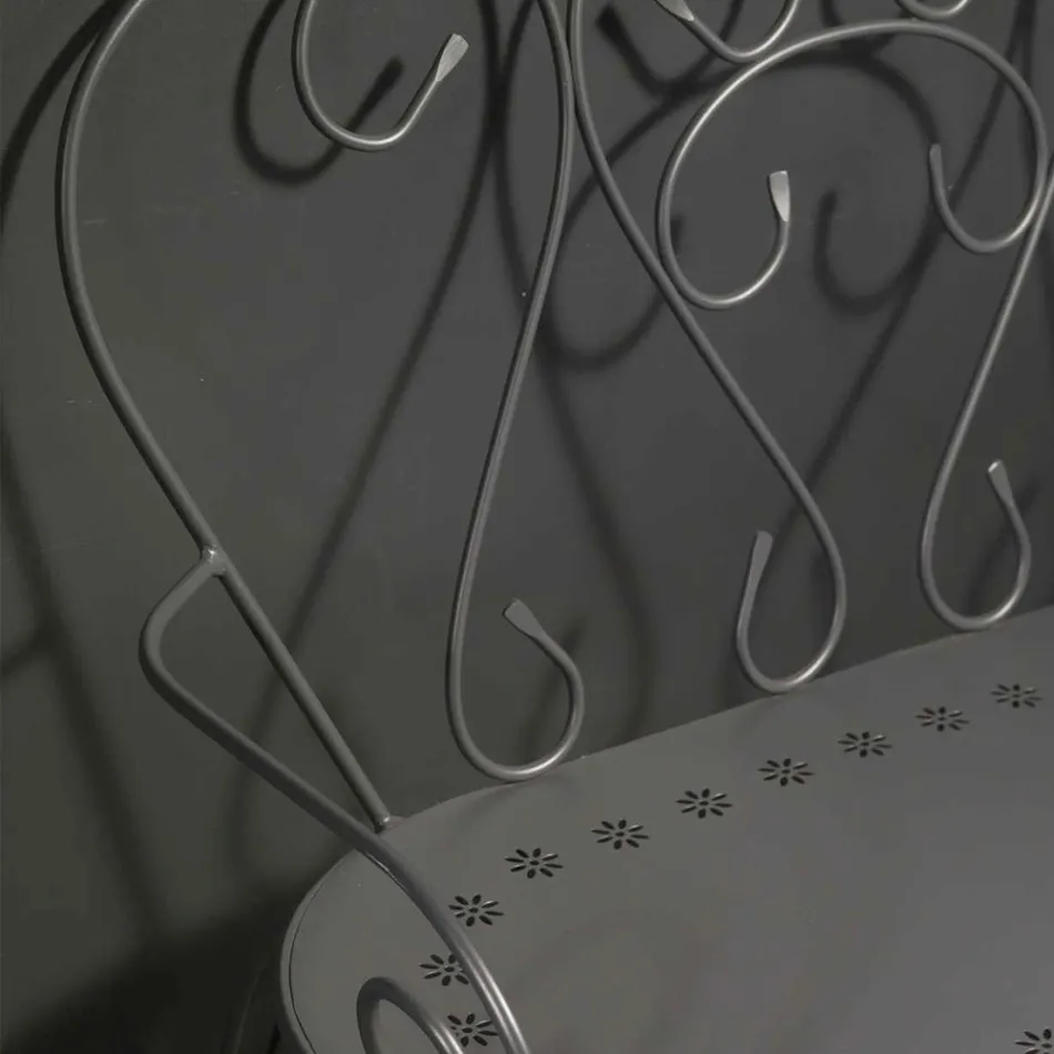 Havebænk lavet udelukkende af metal - Arkiv Viadurini