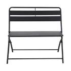Sammenklappelig havebænk lavet af metal - Ribbon Viadurini