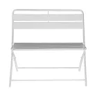 Sammenklappelig havebænk lavet af metal - Ribbon Viadurini