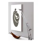 Panel, der viser den lasergraverede familie lavet i Italien - Chiaki Viadurini