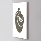 Panel, der viser den lasergraverede familie lavet i Italien - Chiaki Viadurini