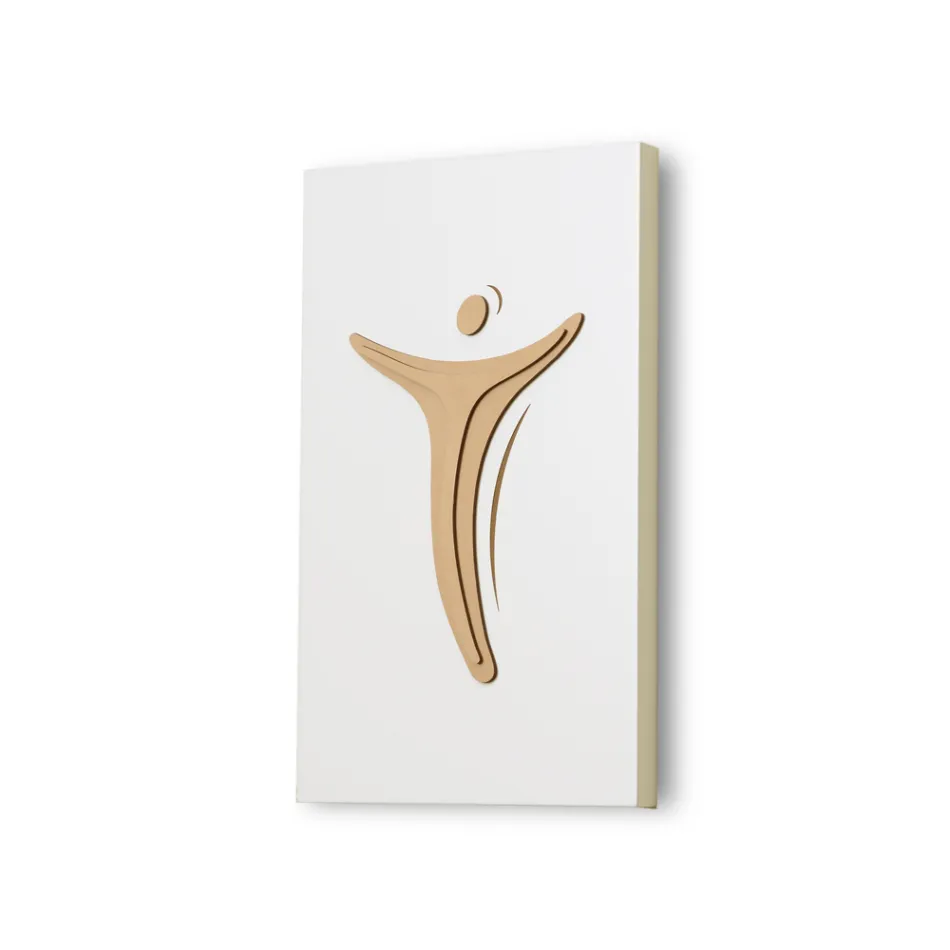 Lasergraveret panel, der viser forløsningen lavet i Italien - Dalila Viadurini