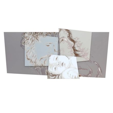 Panel med Bethlehem-familien Made in Laser Made in Italy - Paola Viadurini