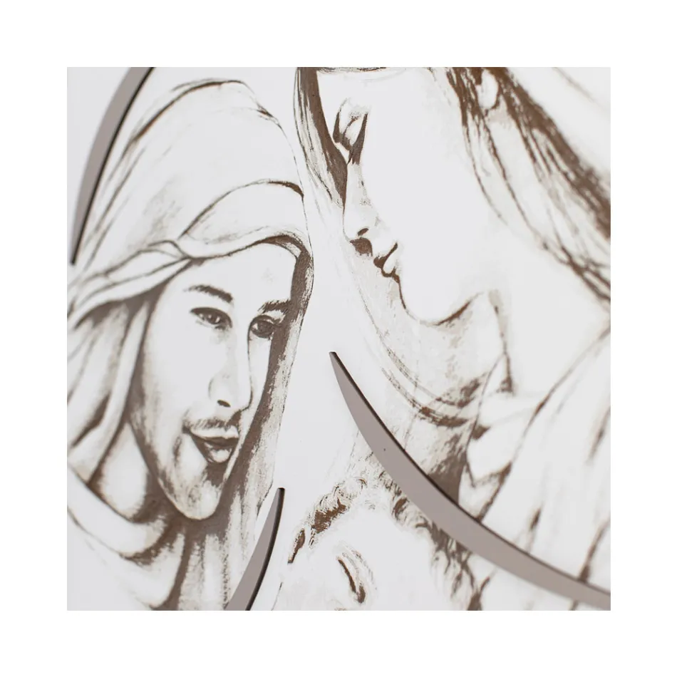 Panel med lasergraveret familie lavet i Italien - Micky Viadurini