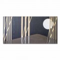 Dekorativt panel 120x60 med naturlige træindlæg og basaflastning - Fuca