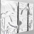Dekorativt vægpanel Moderne design hvid og grå keramik - Giappoko Viadurini