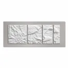 Dekorativt vægpanel Moderne design hvid og grå keramik - Giappoko Viadurini