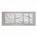 Dekorativt vægpanel Moderne design hvid og grå keramik - Giappoko