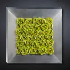 Dekorativt vægpanel med kunstige blomster fremstillet i Italien - Nunco Viadurini