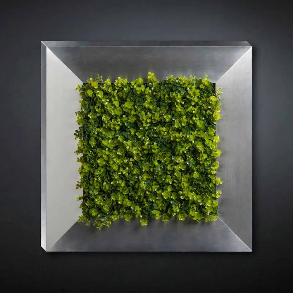 Dekorativt metalpanel med kunstige blomster fremstillet i Italien - Fiorellino Viadurini